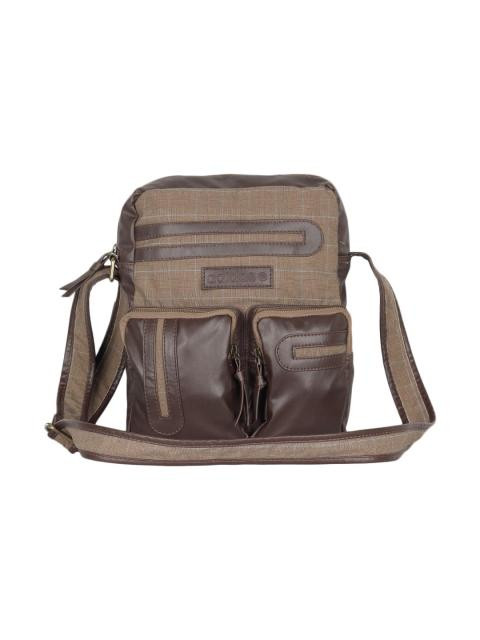 ADIDAS Men Organizer Brown Sling Bag