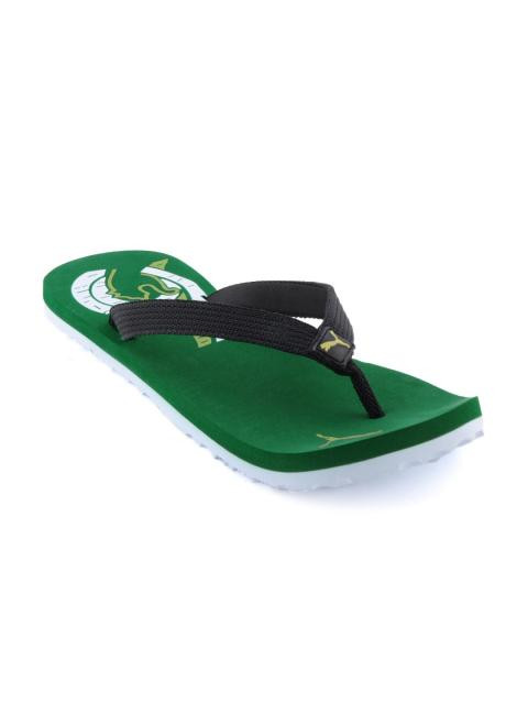 Puma Unisex Wave Green Flip Flops