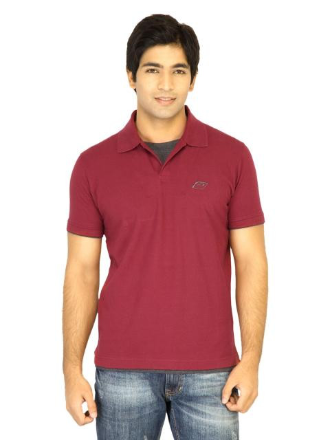 Proline Mens Solid Red Polo Tshirt