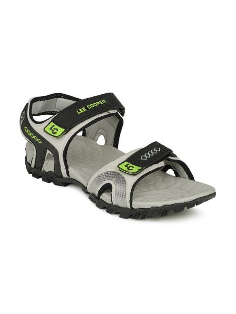 Lee Cooper Men Black & Beige Sandals