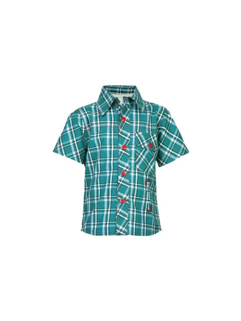Ant Kids Pocket Button Green Shirts