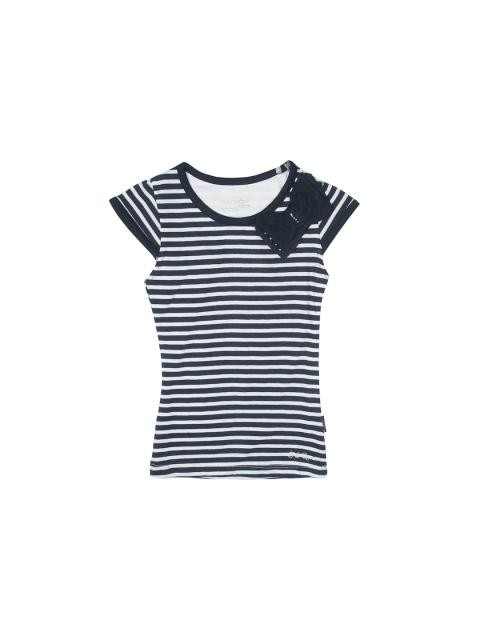Doodle Girls Striped Navy Blue Top