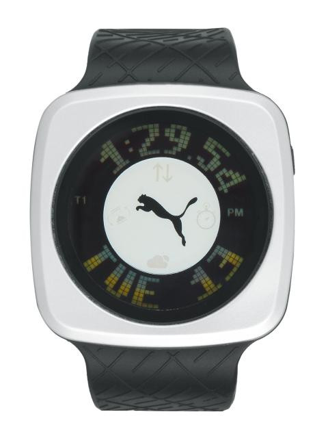 Puma Men Blockbuster Silver Black Watches