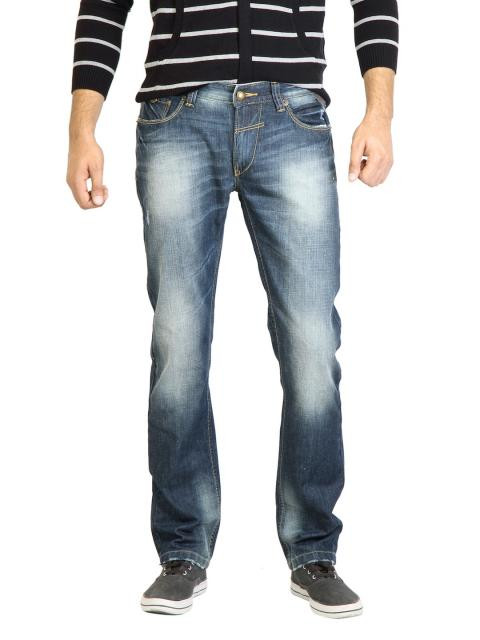 Spykar Men Washed Blue Jeans