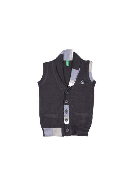 United Colors of Benetton Boys Navy Blue Waistcoat
