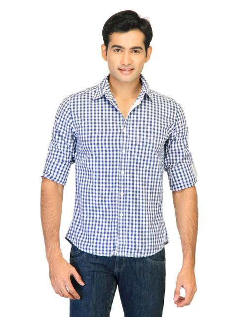 Belmonte Men Check Blue Shirts