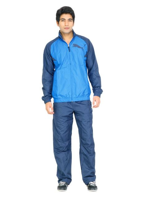 Puma Men Graphic Logo Blue Tracksuits