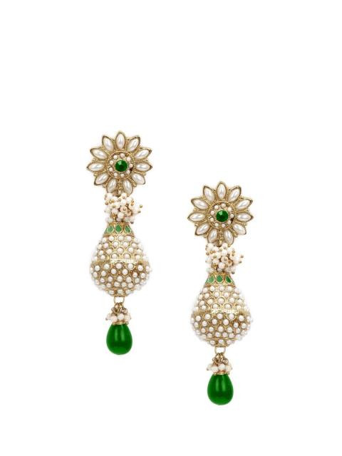 Royal Diadem Green Earrings