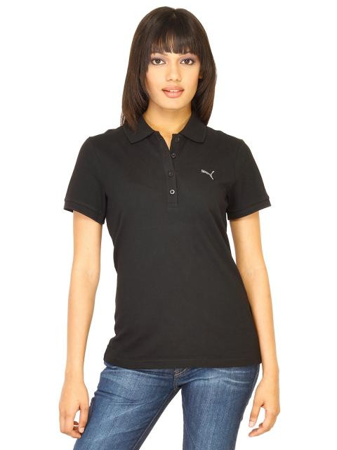 Puma Women's Ess Black Polo Tshirts