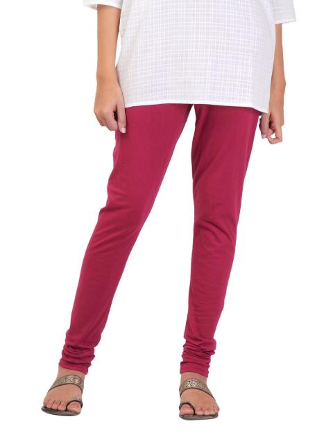 Aurelia Women Solid Red Leggings