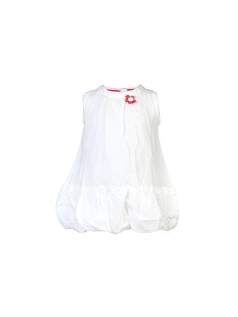 Gini and Jony Kids Girls Solid White Dresses