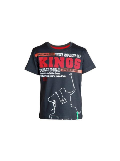 Gini and Jony Boys Printed Dark Navy T-Shirt