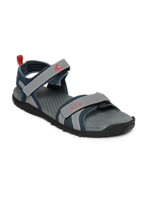 ADIDAS Men Grey and Navy Blue Sandal