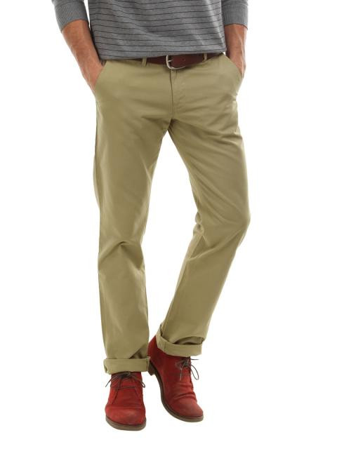 Allen Solly Men Khaki Chino Trousers