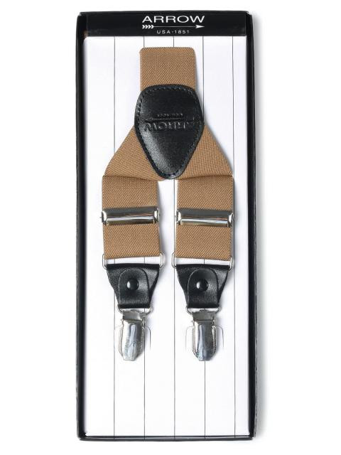 Arrow Men Light Brown Suspenders