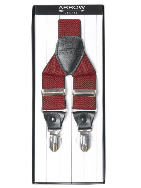 Arrow Men Maroon Suspenders