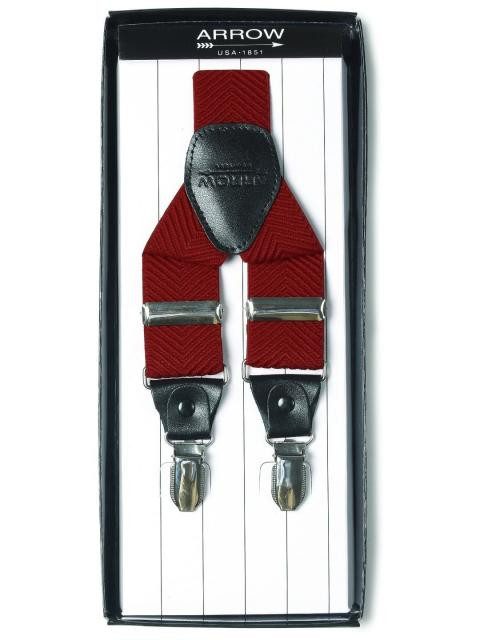 Arrow Men Red Suspenders