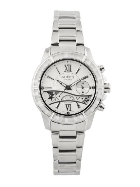 CASIO Sheen Women White Dial Chronograph Watch SX033 SHE-5514D-7ADR