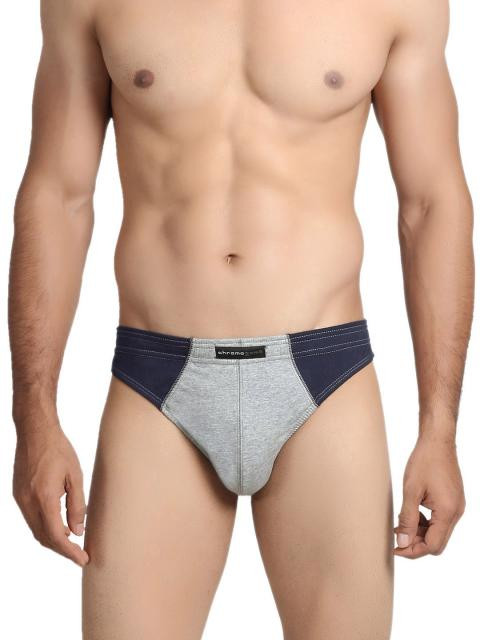 Chromozome Men Grey Melange Brief