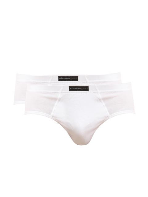 Chromozome Men White Pack of 2 Briefs