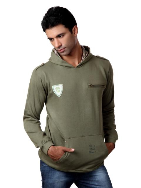 Do u speak green Men Olive Sweatshirt