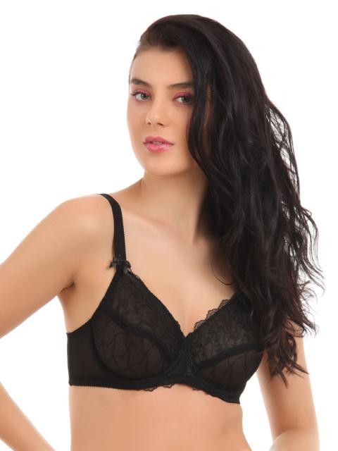Enamor Black Full Figure Bra