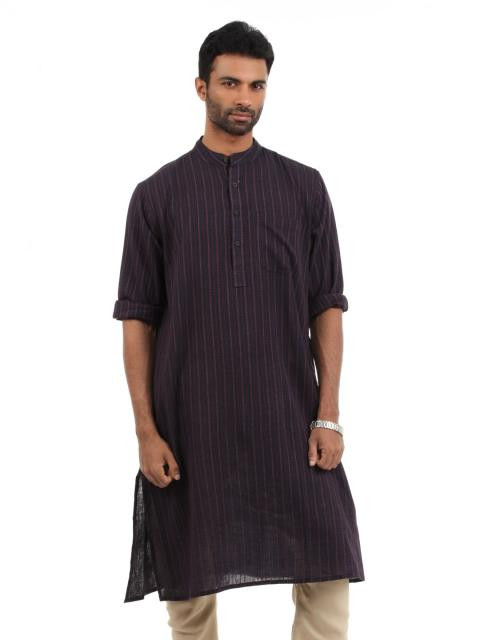 Fabindia Men Navy Blue Kurta