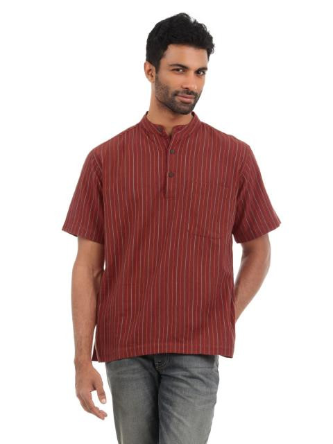 Fabindia Men Maroon Kurta