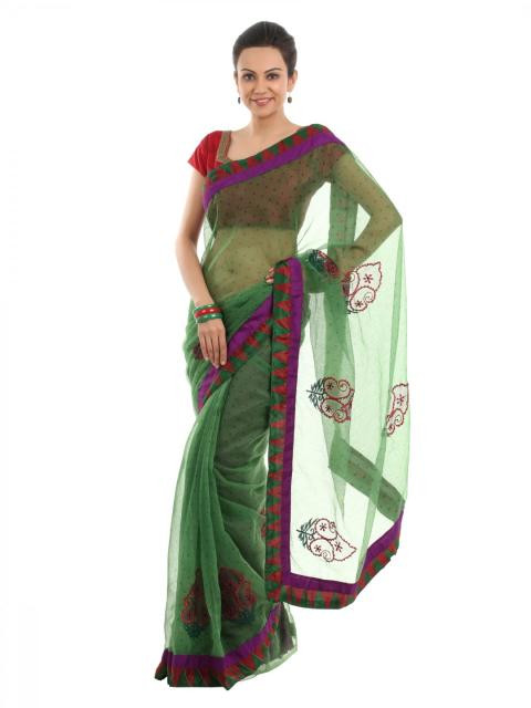 FNF Green Sari