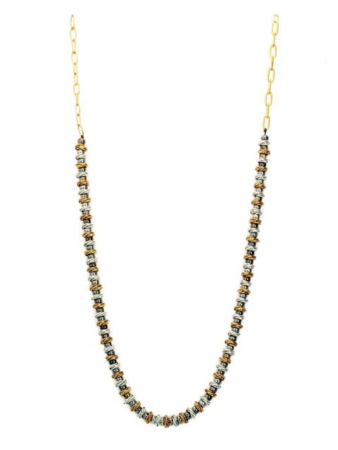 Femella Silver Knot and Ball Necklace