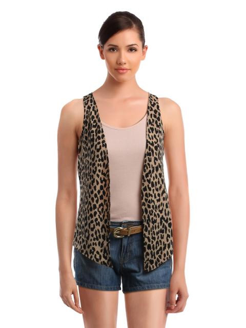 Femella Women Black & Beige Shrug