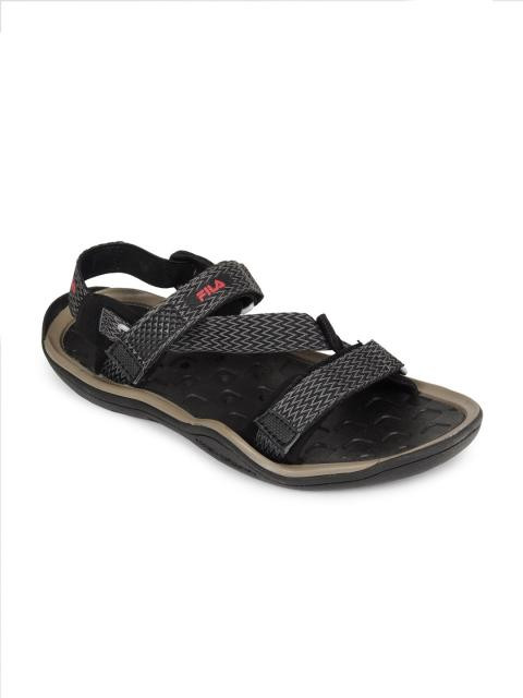 Fila Men Grey & Black Aqua Grippare Sports Sandals