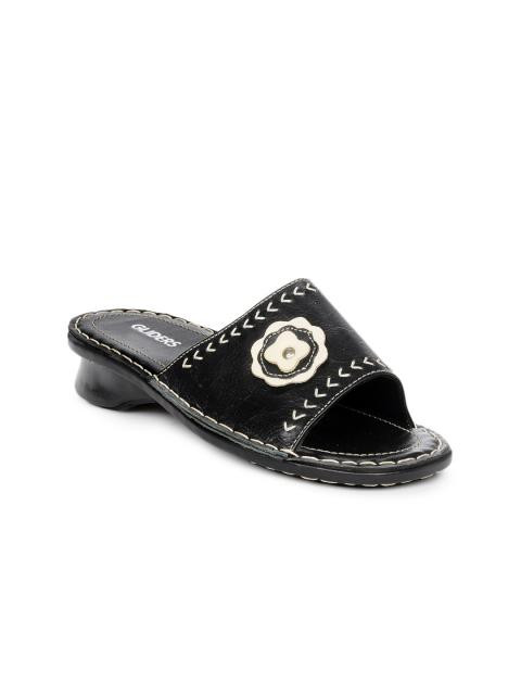Gliders Women Black Sandals