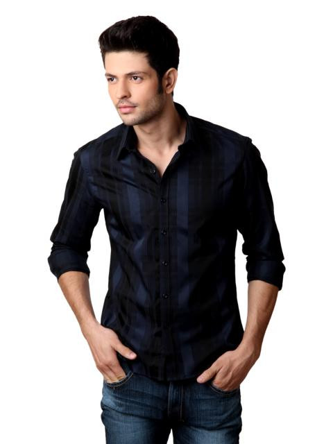 John Players Men Blue Shirt