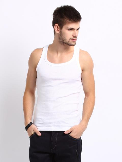 Levis Men White Innerwear Vest 403