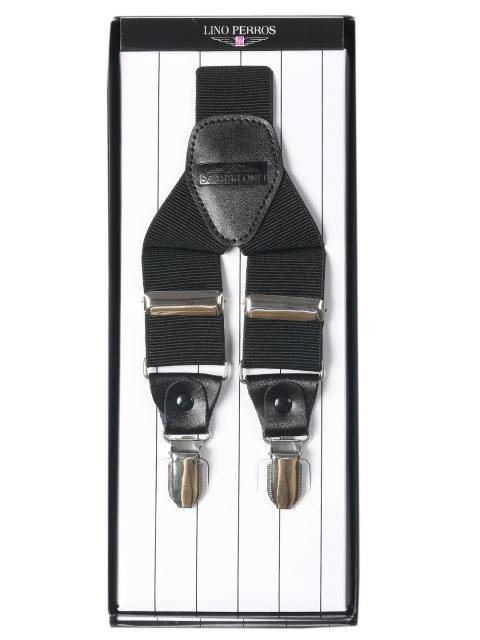 Lino Perros Men Black Suspenders