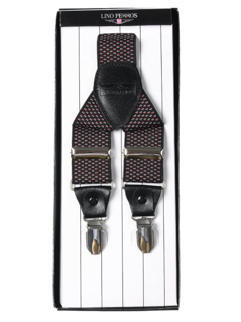 Lino Perros Men Black Suspenders