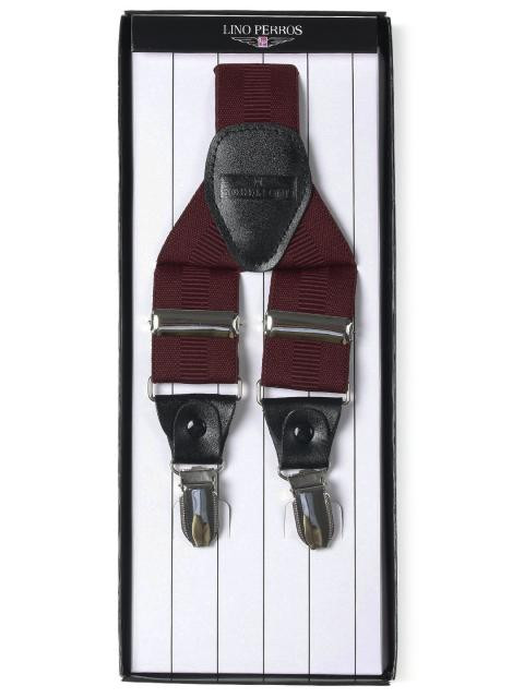 Lino Perros Men Maroon Suspenders