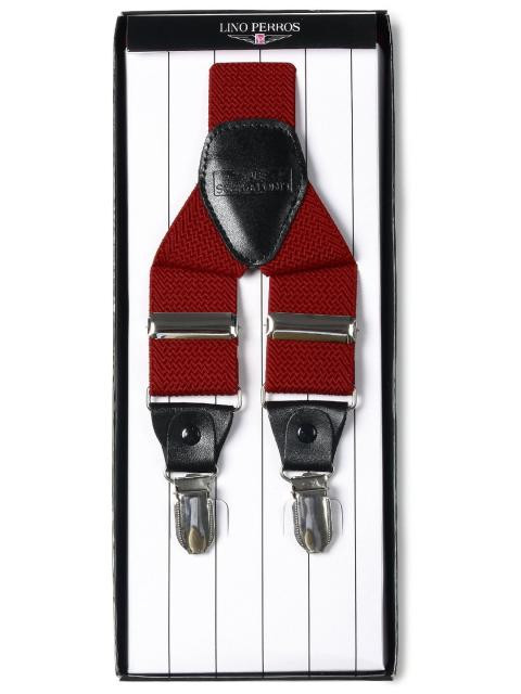 Lino Perros Men Red Suspenders