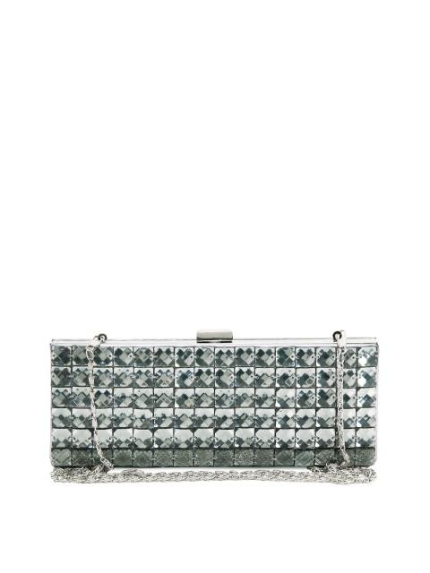 Lino Perros Women Beaded Grey Clutch