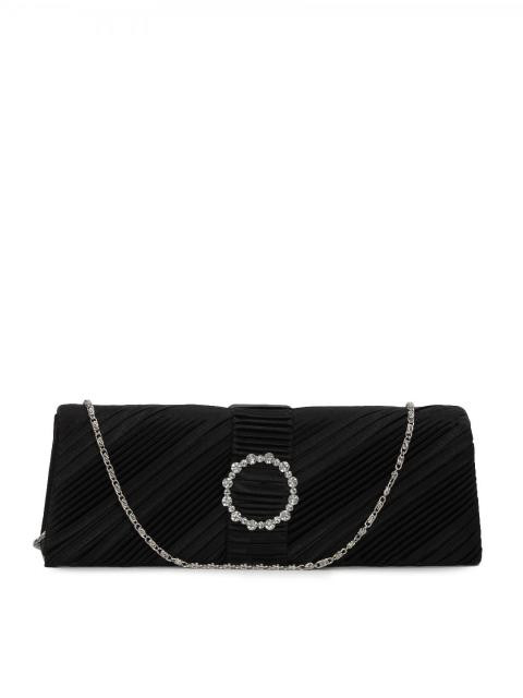 Lino Perros Women Gem Ring Black Clutch