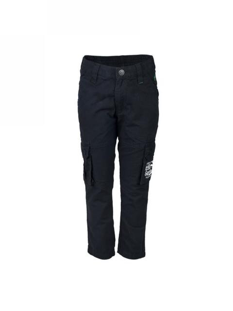 Palm Tree Kids Boy Solid Navy Blue Trousers