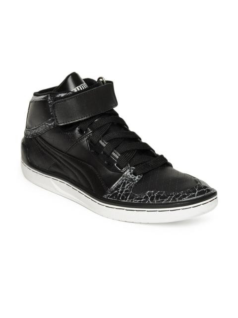 Puma Men Black Unlimited Hi Evo Lux Sneakers