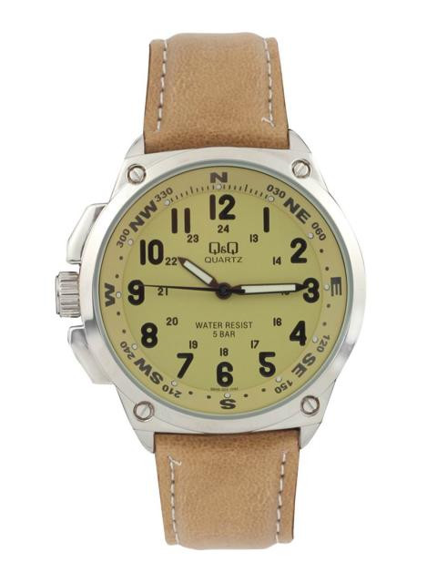 Q&Q Men Beige Dial Watch