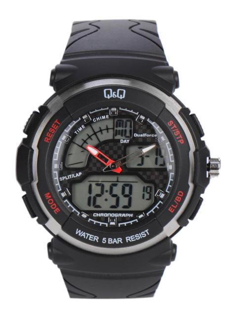 Q&Q Men Black Analogue & Digital Watch M012-002