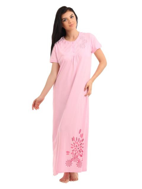 Red Rose Women Pink Nightdress