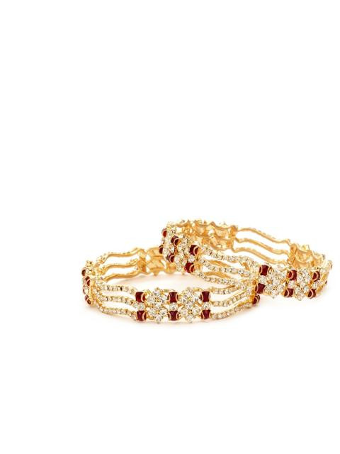 Royal Diadem Set of 2 Golden Bangles