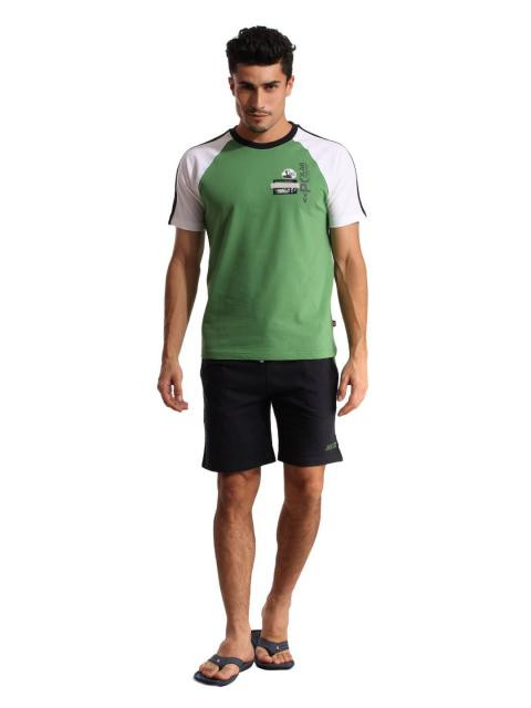 SDL by Sweet Dreams Men Green & Black Pyjama Set