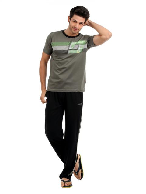 SDL by Sweet Dreams Men Grey Pyjama Set