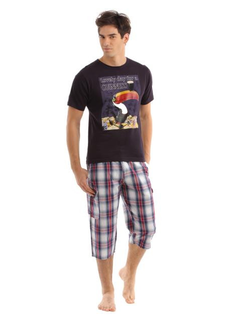 SDL by Sweet Dreams Men Purple Pyjama Set